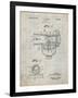 PP891-Antique Grid Parchment Indian Motorcycle Carburetor Patent Poster-Cole Borders-Framed Giclee Print