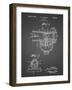 PP891-Black Grid Indian Motorcycle Carburetor Patent Poster-Cole Borders-Framed Giclee Print