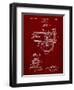 PP891-Burgundy Indian Motorcycle Carburetor Patent Poster-Cole Borders-Framed Giclee Print