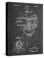 PP891-Chalkboard Indian Motorcycle Carburetor Patent Poster-Cole Borders-Stretched Canvas