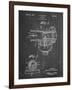 PP891-Chalkboard Indian Motorcycle Carburetor Patent Poster-Cole Borders-Framed Giclee Print