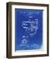 PP891-Faded Blueprint Indian Motorcycle Carburetor Patent Poster-Cole Borders-Framed Giclee Print