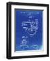 PP891-Faded Blueprint Indian Motorcycle Carburetor Patent Poster-Cole Borders-Framed Giclee Print