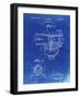 PP891-Faded Blueprint Indian Motorcycle Carburetor Patent Poster-Cole Borders-Framed Giclee Print