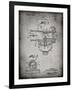 PP891-Faded Grey Indian Motorcycle Carburetor Patent Poster-Cole Borders-Framed Giclee Print