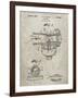 PP891-Sandstone Indian Motorcycle Carburetor Patent Poster-Cole Borders-Framed Giclee Print