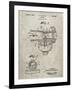 PP891-Sandstone Indian Motorcycle Carburetor Patent Poster-Cole Borders-Framed Giclee Print