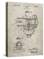 PP891-Sandstone Indian Motorcycle Carburetor Patent Poster-Cole Borders-Stretched Canvas