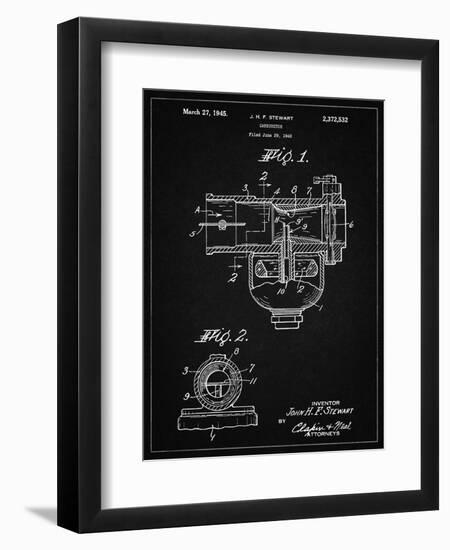 PP891-Vintage Black Indian Motorcycle Carburetor Patent Poster-Cole Borders-Framed Premium Giclee Print