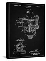 PP891-Vintage Black Indian Motorcycle Carburetor Patent Poster-Cole Borders-Stretched Canvas