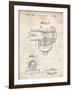 PP891-Vintage Parchment Indian Motorcycle Carburetor Patent Poster-Cole Borders-Framed Giclee Print