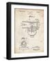 PP891-Vintage Parchment Indian Motorcycle Carburetor Patent Poster-Cole Borders-Framed Premium Giclee Print