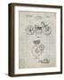 PP892-Antique Grid Parchment Indian Motorcycle Drive Shaft Patent Poster-Cole Borders-Framed Giclee Print