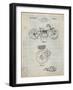 PP892-Antique Grid Parchment Indian Motorcycle Drive Shaft Patent Poster-Cole Borders-Framed Giclee Print