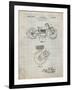 PP892-Antique Grid Parchment Indian Motorcycle Drive Shaft Patent Poster-Cole Borders-Framed Giclee Print