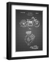 PP892-Black Grid Indian Motorcycle Drive Shaft Patent Poster-Cole Borders-Framed Giclee Print