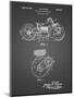 PP892-Black Grid Indian Motorcycle Drive Shaft Patent Poster-Cole Borders-Mounted Giclee Print