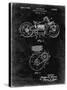 PP892-Black Grunge Indian Motorcycle Drive Shaft Patent Poster-Cole Borders-Stretched Canvas