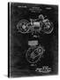 PP892-Black Grunge Indian Motorcycle Drive Shaft Patent Poster-Cole Borders-Stretched Canvas