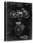 PP892-Black Grunge Indian Motorcycle Drive Shaft Patent Poster-Cole Borders-Stretched Canvas