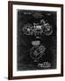 PP892-Black Grunge Indian Motorcycle Drive Shaft Patent Poster-Cole Borders-Framed Giclee Print