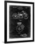 PP892-Black Grunge Indian Motorcycle Drive Shaft Patent Poster-Cole Borders-Framed Giclee Print