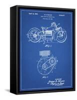 PP892-Blueprint Indian Motorcycle Drive Shaft Patent Poster-Cole Borders-Framed Stretched Canvas