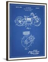 PP892-Blueprint Indian Motorcycle Drive Shaft Patent Poster-Cole Borders-Framed Premium Giclee Print