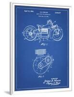 PP892-Blueprint Indian Motorcycle Drive Shaft Patent Poster-Cole Borders-Framed Premium Giclee Print