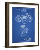 PP892-Blueprint Indian Motorcycle Drive Shaft Patent Poster-Cole Borders-Framed Giclee Print