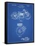 PP892-Blueprint Indian Motorcycle Drive Shaft Patent Poster-Cole Borders-Framed Stretched Canvas