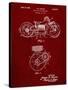 PP892-Burgundy Indian Motorcycle Drive Shaft Patent Poster-Cole Borders-Stretched Canvas