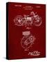 PP892-Burgundy Indian Motorcycle Drive Shaft Patent Poster-Cole Borders-Stretched Canvas