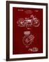 PP892-Burgundy Indian Motorcycle Drive Shaft Patent Poster-Cole Borders-Framed Giclee Print