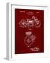 PP892-Burgundy Indian Motorcycle Drive Shaft Patent Poster-Cole Borders-Framed Giclee Print