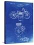 PP892-Faded Blueprint Indian Motorcycle Drive Shaft Patent Poster-Cole Borders-Stretched Canvas