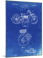 PP892-Faded Blueprint Indian Motorcycle Drive Shaft Patent Poster-Cole Borders-Mounted Giclee Print