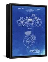 PP892-Faded Blueprint Indian Motorcycle Drive Shaft Patent Poster-Cole Borders-Framed Stretched Canvas