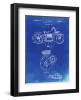 PP892-Faded Blueprint Indian Motorcycle Drive Shaft Patent Poster-Cole Borders-Framed Giclee Print