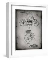 PP892-Faded Grey Indian Motorcycle Drive Shaft Patent Poster-Cole Borders-Framed Giclee Print