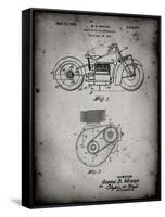 PP892-Faded Grey Indian Motorcycle Drive Shaft Patent Poster-Cole Borders-Framed Stretched Canvas