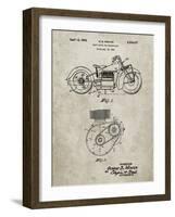 PP892-Sandstone Indian Motorcycle Drive Shaft Patent Poster-Cole Borders-Framed Giclee Print
