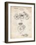 PP892-Vintage Parchment Indian Motorcycle Drive Shaft Patent Poster-Cole Borders-Framed Giclee Print