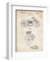 PP892-Vintage Parchment Indian Motorcycle Drive Shaft Patent Poster-Cole Borders-Framed Giclee Print