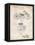 PP892-Vintage Parchment Indian Motorcycle Drive Shaft Patent Poster-Cole Borders-Framed Stretched Canvas