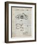 PP893-Antique Grid Parchment Indian Motorcycle Saddle Patent Poster-Cole Borders-Framed Giclee Print