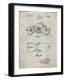 PP893-Antique Grid Parchment Indian Motorcycle Saddle Patent Poster-Cole Borders-Framed Giclee Print