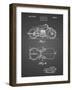 PP893-Black Grid Indian Motorcycle Saddle Patent Poster-Cole Borders-Framed Giclee Print