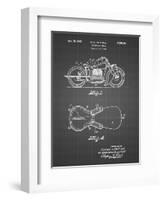 PP893-Black Grid Indian Motorcycle Saddle Patent Poster-Cole Borders-Framed Giclee Print