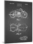PP893-Black Grid Indian Motorcycle Saddle Patent Poster-Cole Borders-Mounted Premium Giclee Print
